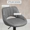 Modern Bar Stools Set of 2 Swivel Bar Height Barstools Chairs with Adjustable Height, Round Heavy Metal Base, and Footrest, Grey