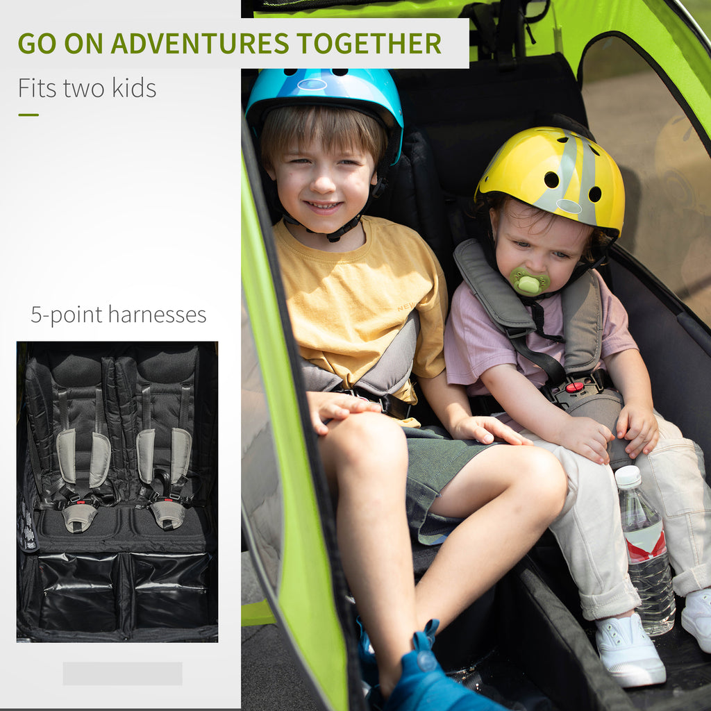 3 In1 Foldable Child Bike Trailer Baby Trailer Transport Buggy Carrier