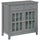 Sideboard Buffet Cabinet, Storage Cupboard with Glass Doors, Adjustable Shelf and 2 Drawers for Kitchen, Grey
