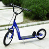 Youth Scooter Ride On Toy with Adjustable Handlebar, Dual Brakes, and Inflatable Wheels For Kids 5+ - Blue