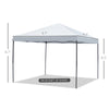 10' x 10' Heavy Duty Pop Up Canopy with Removable Mesh Sidewall Netting, Easy Setup Design, Outdoor Party Event with Storage Bag, Cream White