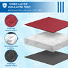 Red 2 Person Insulated Ice Fishing Shelter Pop-Up Portable Ice Fishing Tent with Carry Bag and Anchors for -22℉