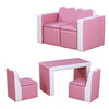 Kids Sofa 2-in-1 Multi-Functional Table Chair Set 2 Seat Couch Storage Box Soft Sturdy Pink