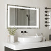 Bathroom Mirror with LED, Dimmable Vanity Mirror with 3 Light Colors, Memory Function Vertical and Horizontal Mount
