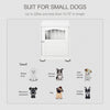 Furniture Stylish Dog Kennel, Wooden & Wire End Table with Cushion & Lockable Door, Miniature Size Pet Crate Indoor Puppy Cage, White