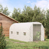 15' x 7' x 7' Walk-in Tunnel Greenhouse Garden Plant Growing House with Door and Ventilation Window White
