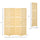 4 Panel Bamboo Room Divider, 6ft Folding Wall Divider with 2 Display Shelves for Bedroom and Office, Natural Wood