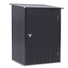 3.3' x 3.4' Lean-to Garden Storage Shed, Outdoor Galvanized Steel Tool House with Lockable Door for Patio Garden Backyard Lawn
