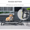 44" Cooling Elevated Dog Bed, Foldable Raised Pet Cot, with Breathable Mesh, Indoor Outdoor Use, for Small & Medium Dog, Black