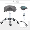Ergonomic Rolling Saddle Stool PU Leather Hydraulic Spa Stool Height Adjustable Swivel Drafting Medical Salon Chair, Grey