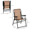 Folding Patio Chair, Outdoor Portable Armchair Camping Chair for Camping, Pool, Beach, Lawn, Deck, Beige