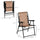 Folding Patio Chair, Outdoor Portable Armchair Camping Chair for Camping, Pool, Beach, Lawn, Deck, Beige