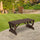 2-Person Garden Bench Outdoor Wagon Wheel Porch Bench for Backyard, Patio, Garden Brown