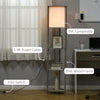 Floor Lamp with Shelves, Modern Display Shelves Floor Lamps by Solid Wood for Living Room Bedroom and Office