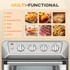 Air Fryer Toaster Oven, 21QT 7-In-1 Convection Oven Countertop, Warm, Broil, Toast, Bake and Air Fry, 1800W, Stainless Steel Finish