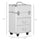 Rolling Makeup Train Case, Large Storage Cosmetic Trolley, Lockable Traveling Cart Trunk with Folding Trays, Swivel Wheels and Keys, Silver