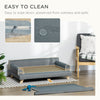 Pet Sofa for Large, Medium Dogs, Dog Couch with Water-resistant Fabric, Wooden Legs, Washable Cushion, Grey, 39" x 24.5" x 12.5"
