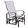 Gliding Lounger Chair, Outdoor Swinging Chair with Smooth Rocking Arms and Lightweight Construction for Patio Backyard, Cream White