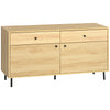 Buffet Cabinet, Accent Coffee Bar Cabinet, Kitchen Sideboard with 2 Ribbed Storage Drawers