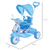 Children Ride-On Moped Tricycle with an Stylish Design & Interactive Music & Lighting Functions - Blue