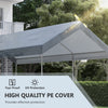 10' x 20' Carport, Portable Garage & Patio Canopy Tent Storage Shelter, Adjustable Height, Anti-UV Cover for Car, Truck, Boat, Catering, Wedding, Gray