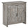 32" Farmhouse Barn Door Style Sideboard, Buffet Cabinet, Coffee Bar for Kitchen, Living Room or Entryway, Grey Wash