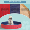 Foldable Pet Swimming Pool, Portable Dog Bathing Tub, 12" x 63" Plastic Large Dog Pool for Outdoor Dogs and Cats