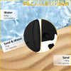 Cantilever Offset Umbrella Base Portable Square Parasol Weights with Wheels, Water and Sand Filled, Up to 165 lbs, Black