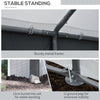 8' L x 6' W x 7' H Outdoor Walk-In Tunnel Greenhouse with Roll-up Windows, 2 Zippered Doors, & Weather Cover
