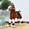 Kids Rocking Horse Toy Kids Plush Rocking Horse Pony Plush Animal Rockers With Realistic Sounds For Children Over 3 Years Old Brown
