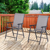 Folding Outdoor Patio Chairs Set of 2 Stackable Portable for Deck, Garden, Camping and Travel