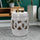 14" x 17" Ceramic Side Table Garden Stool with Knotted Ring Design & Glazed Strong Materials, White