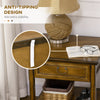 Retro Side Table, End Table with Storage Drawer and Open Shelf for Living Room, Bedroom, Dark Coffee
