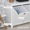 Laundry Organizer Bathroom Storage Cabinet Freestanding Furniture with 2 Tilt Out Hamper