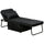 Ottoman Sofa Bed, 4 in 1 Multi-Function Button Tufted Folding Sleeper Chair Bed with Adjustable Backrest, Pillow, Side Pocket for Home Office, Bedroom, Living Room, Black