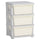 3 Tier Kids Storage Unit Dresser Tower with Drawers Chest Toy Organizer for Bedroom Nursery Kindergarten Living Room for Toddlers, Cream White