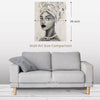 Hand-Painted Canvas Wall Art for Living Room Bedroom, Painting Gold African Woman, 39.25" x 31.5"