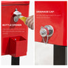 80 QT Rolling Cooling Bins Ice Chest on Wheels Outdoor Stand Up Drink Cooler Cart for Party, Red
