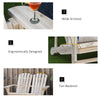 Outdoor Adirondack Chair, Wooden Loveseat Bench, Lounger Armchair with Flat Back for Garden, Deck, Patio, Fire Pit, Natural
