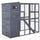 Cat House Outdoor Catio Kitty Enclosure with Platforms Run Lockable Doors and Asphalt Roof, 77" x 37" x 69", Grey