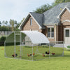 Metal Chicken Coop, Walk-in Chicken Runs for Yard with Water-resistant and Anti-UV Cover, Poultry Cage Outdoor, Ducks Rabbit Enclosure for Backyard, 12.5' x 9.2' x 6.4'