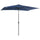 9' x 7' Patio Umbrella Outdoor Table Market Umbrella with Crank, Solar LED Lights, 45Â° Tilt, Push-Button Operation, for Deck, Pool, Blue