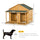 PawHut Wooden Dog House Outdoor for 2 Medium Small Dogs with Porch