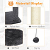 Vertical Cat Tree Adjustable Height Floor-To-Ceiling with Carpet Platforms Condo & Rope Scratching Areas  Grey