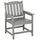 Plastic Patio Chairs, Outdoor Dining Chair with Armrests and Slatted Back, Outdoor Armchair for Lawn, Garden, Poolside, Backyard, Gray