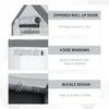 Outdoor Walk-In Tunnel Greenhouse with Roll-up Windows, 2 Zippered Doors, & Weather Cover,  8' L x 6' W x 7.4' H
