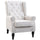 Accent Chair, Living Room Chair with Wooden Legs and Removable Cushion, High Back Armchair for Living Room, Club, Bedroom, Cream White