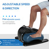 Powered Foot Pedal Exerciser, Seated Under Desk Elliptical Machine, Mini Rehabilitation Bike w/ Adjustable Speed