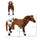 Children's Plush Interactive Ride-On Horse Toy with Sound, Dark Brown/White