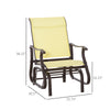Outdoor Swing Glider Chair, Patio Mesh Rocking Chair with Steel Frame for Backyard, Garden and Porch, Beige